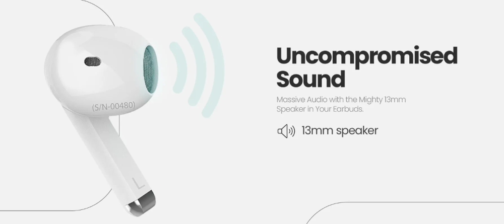Ronin R-275 Bluetooth Earbuds - Gaming and Music TWS Earpods
